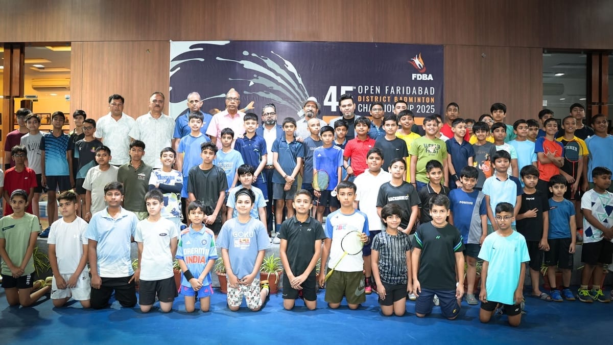 Over 550 players compete at Manav Rachna International School Sector14 in 45th FDBA Badminton Championship