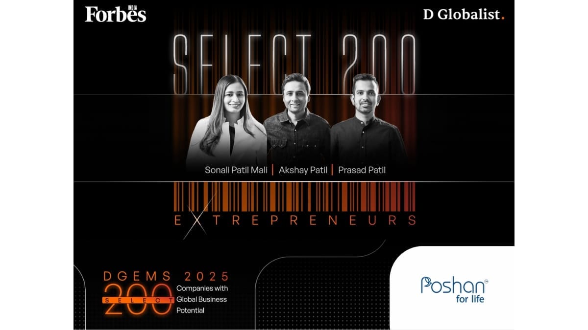 From Small Town to Global Stage: Forbes India Names Poshan For Life in DGEMS 2025 Select 200