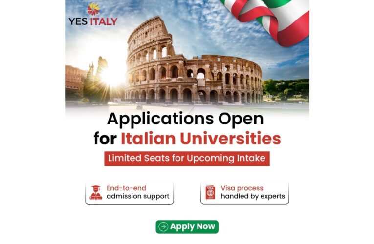 Admissions to Italian Universities Are Now Open – Get Complete Guidance from YES Italy