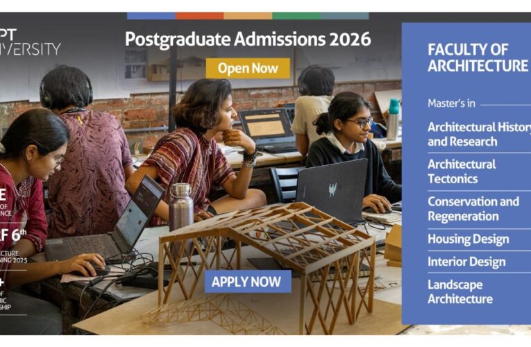 CEPT University Invites Applications for Postgraduate Programs in the Faculty of Architecture