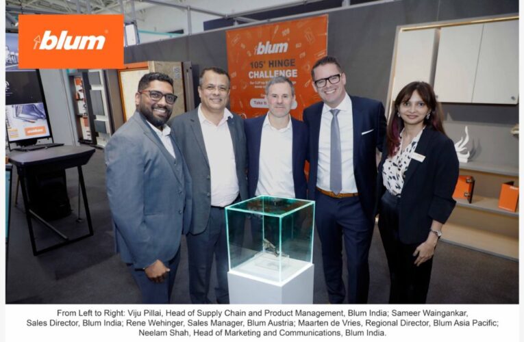 Blum introduces the CLIP top BLUMOTION 105° hinge as a universal solution for Indian cabinetry needs