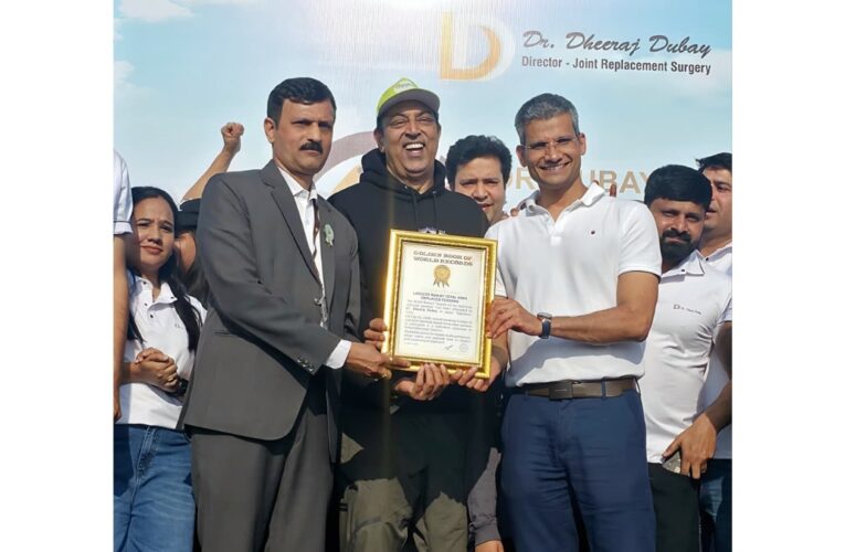 Jaipur Sets a Unique World Record: 220+ Joint Replacement Patients Perform Tadasana Together