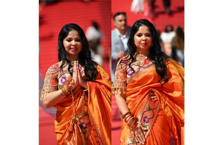 Swapnali Wani Mrs. Bharat-USA Universe 2026, Draped in Heritage: Showcasing Indian Handloom at Cannes 2026