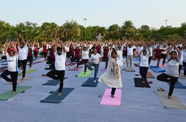 International Day of Yoga Celebrated Enthusiastically at Gujarat Science City on the Theme “Yoga for Healthy Ageing”