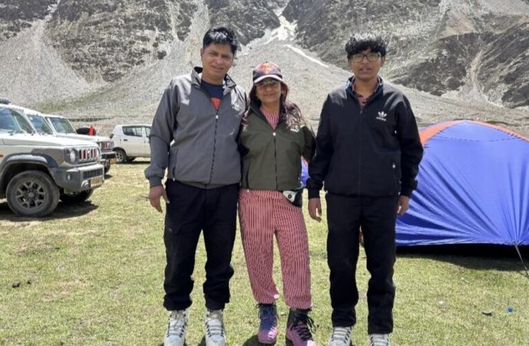 Father, Mother with 15 yrs old Son from Jabalpur, Conquer 20,000+ feet Mount Yunam Expedition at Himalayas