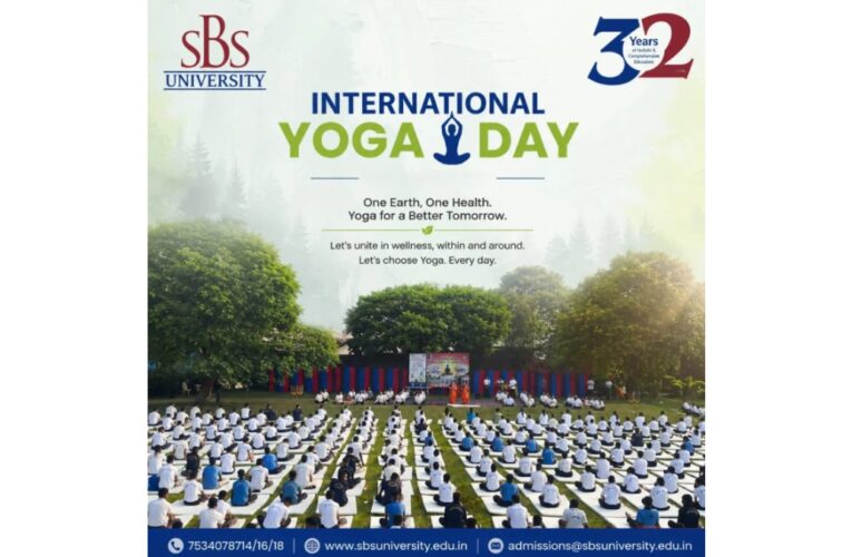 International Yoga Day Celebrated with Great Enthusiasm at SBS University under EBSB Camp