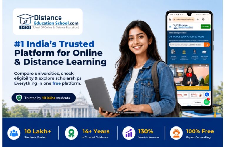 Distance Education School Supports 4 Lakh Plus Students in Securing Admission to Online and Distance Programs