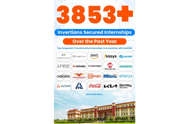 Invertis University Secures 3,853+ Internship Opportunities for Students Across Google, AWS, Siemens & More