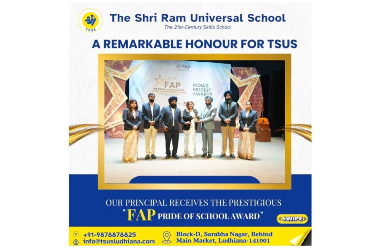 The Shri Ram Universal School, Ludhiana, Ranked #1 in Punjab and Among India’s Top 10 in Cfore 2025 School Survey