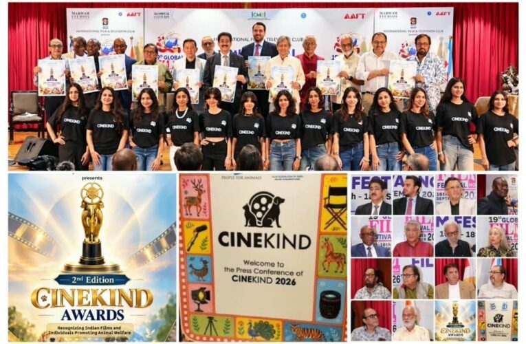 CINEKIND Awards Poster Unveiled at Global Film Festival Noida, Putting Compassion for Animals in the Spotlight