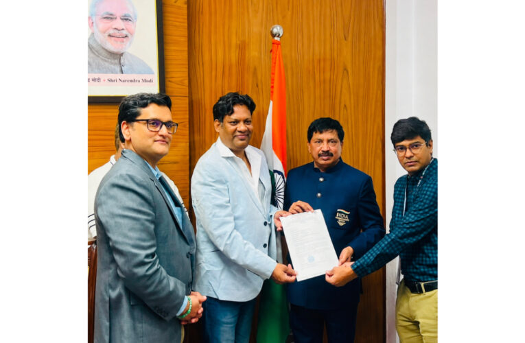 Dr. Eluri Sreedhar Nominated as Chairman of Para Sports Association of Gujarat in the Presence of Shri Satyanarayan (Chairperson, PCI) & Shri Rahul Swami (CEO, PCI)